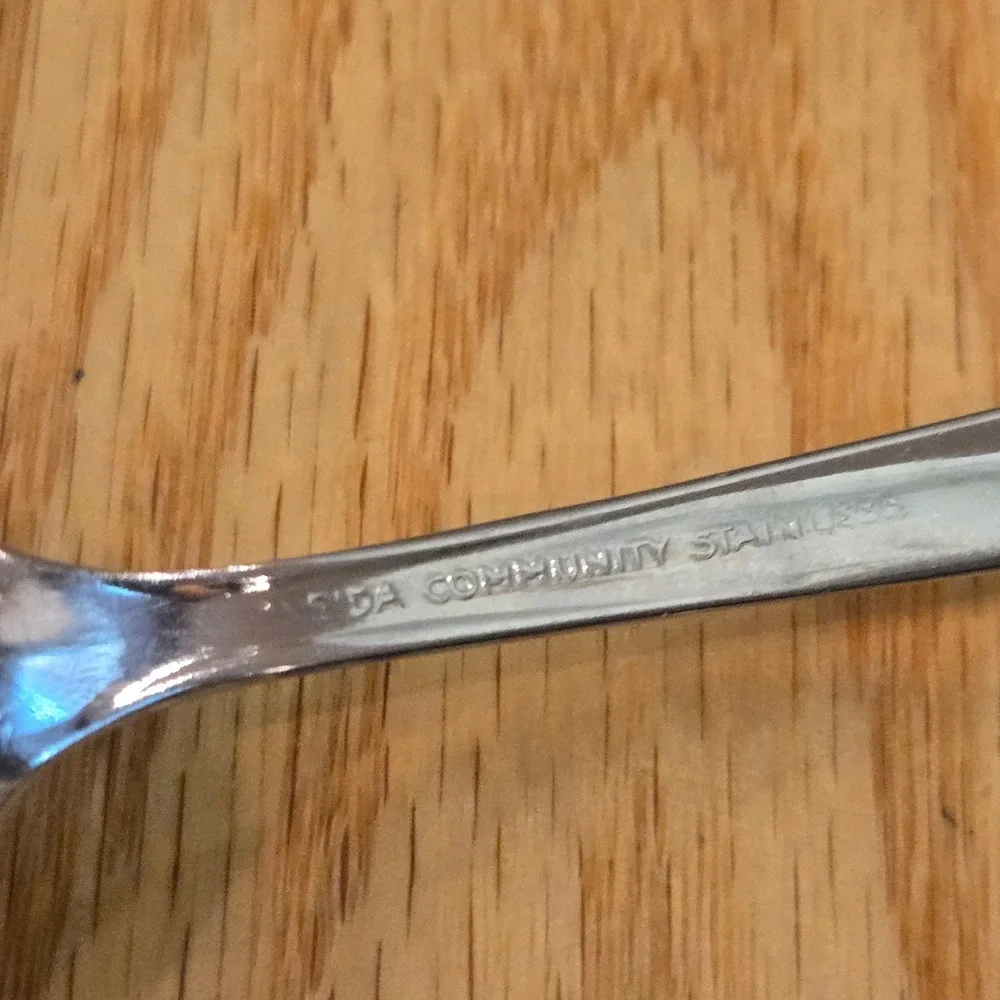 Oneida Flatware Set Community Twin Star 43pc Stainless MCM Forks 8 Place - READ